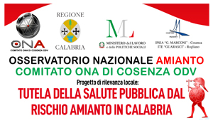 Tutela della salute pubblica dal rischio amianto in calabria – ANTICIPATO ORE 09:00